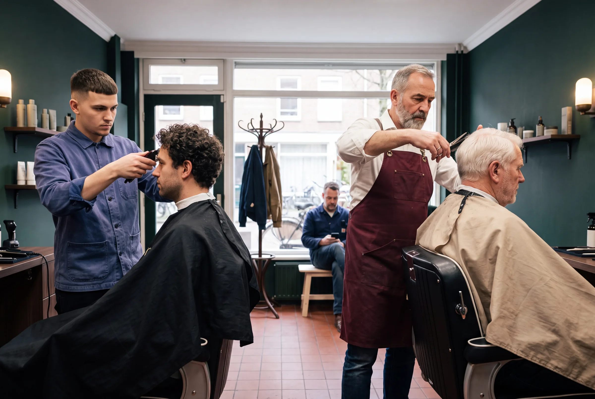 Barbershop met meerdere stoelen
